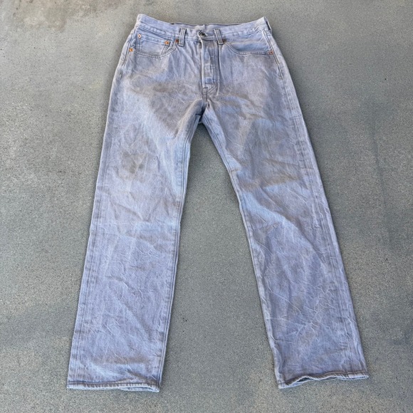 Levi's Other - Levi's 501 Mens Original Fit Light Grey Straight Leg Button Fly Jeans 32x32